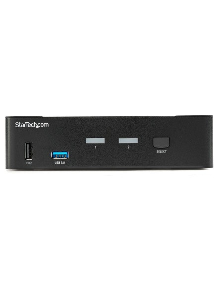 StarTech.com Switch Conmutador KVM de 2 Puertos DisplayPort - 4K a 60Hz - para Una Pantalla - Switch KVM de 2 Puertos DP 1.2