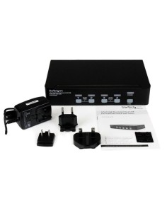 StarTech.com Conmutador Switch KVM de 4 Puertos de Vídeo DVI con Doble Enlace - Audio USB 2.0