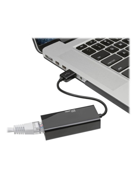 Tripp Lite U236-000-R Adaptador USB 2.0 Ethernet NIC - 10 100 Mbps, RJ45, Negro