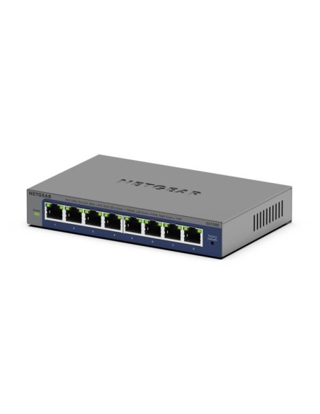 NETGEAR GS108Ev4 No administrado L2 L3 Gigabit Ethernet (10 100 1000) Gris