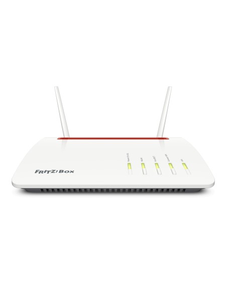 Box FRITZ! 6890 LTE INT router inalámbrico Gigabit Ethernet Doble banda (2,4 GHz   5 GHz) 4G Rojo, Blanco