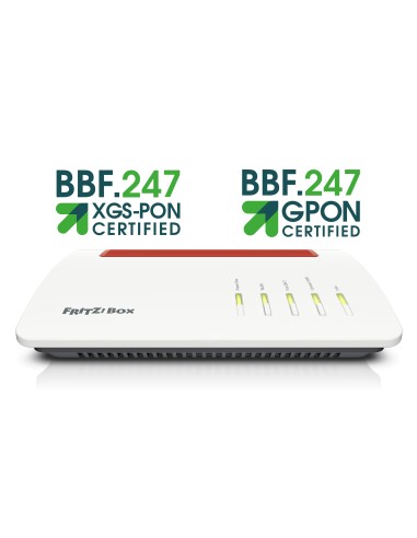Box FRITZ! 5590 Fiber XGS-PON router inalámbrico Gigabit Ethernet Doble banda (2,4 GHz   5 GHz) Blanco