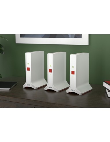 Mesh Set FRITZ! 4200 3-pack Edition Inter Doble banda (2,4 GHz   5 GHz) Wi-Fi 6E (802.11ax) Rojo, Blanco 2x2 4x4
