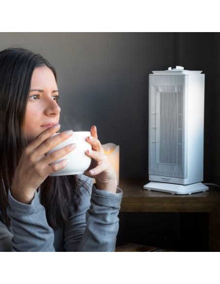 Cecotec 05311 calefactor eléctrico Interior Acero inoxidable, Blanco 2000 W Ventilador eléctrico