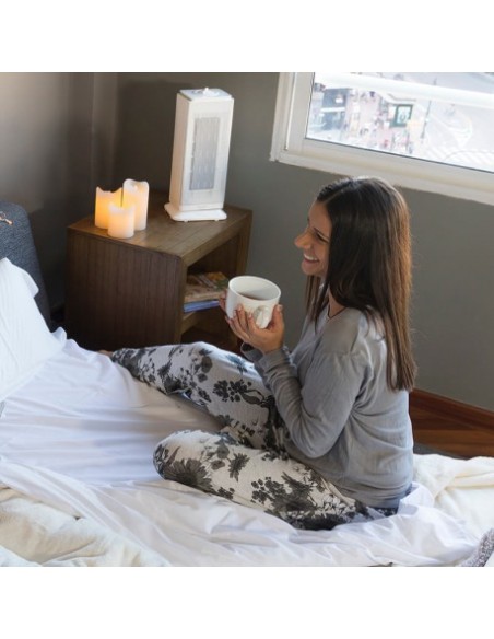 Cecotec 05311 calefactor eléctrico Interior Acero inoxidable, Blanco 2000 W Ventilador eléctrico