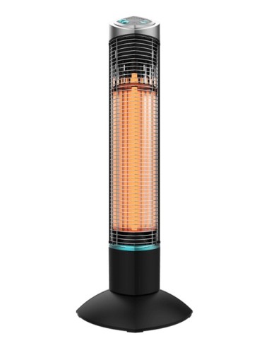 Cecotec ReadyWarm 1000 Power Tower Exterior Negro 1000 W Calefactor eléctrico halógeno