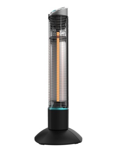 Cecotec ReadyWarm 1000 Power Tower Exterior Negro 1000 W Calefactor eléctrico halógeno