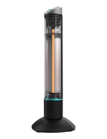 Cecotec ReadyWarm 1000 Power Tower Exterior Negro 1000 W Calefactor eléctrico halógeno