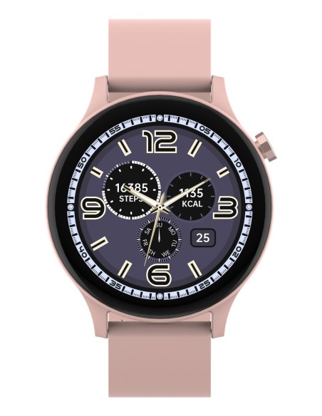 Denver SWC-338RO Relojes inteligentes y deportivos 3,51 cm (1.38") TFT 44.6 mm Digital 240 x 240 Pixeles Pantalla táctil Rosa