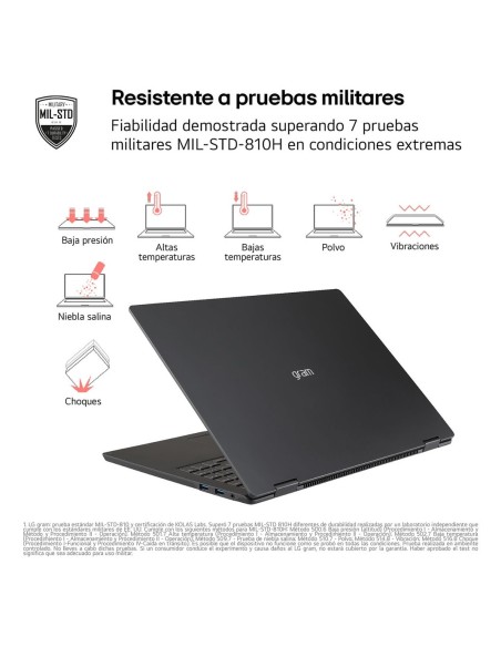 LG 17Z90T-G.AA78B ordenador portatil Intel Core Ultra 7 255H Portátil 43,2 cm (17") WQXGA 16 GB LPDDR5x-SDRAM 1 TB Unidad de