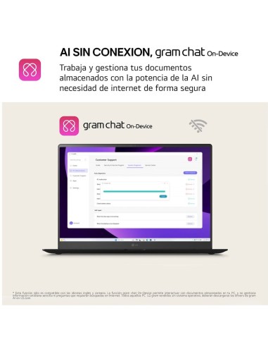 LG 17Z90T-G.AA78B ordenador portatil Intel Core Ultra 7 255H Portátil 43,2 cm (17") WQXGA 16 GB LPDDR5x-SDRAM 1 TB Unidad de
