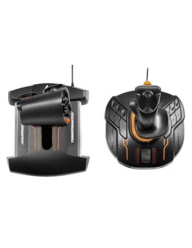 Thrustmaster T-16000M FCS Hotas Negro, Naranja USB Palanca de mando Analógico Digital PC