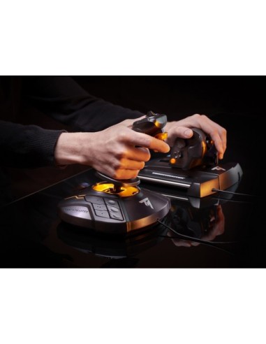 Thrustmaster T-16000M FCS Hotas Negro, Naranja USB Palanca de mando Analógico Digital PC