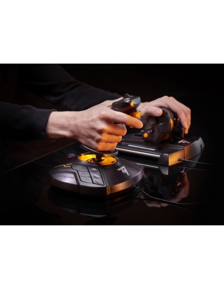 Thrustmaster T-16000M FCS Hotas Negro, Naranja USB Palanca de mando Analógico Digital PC
