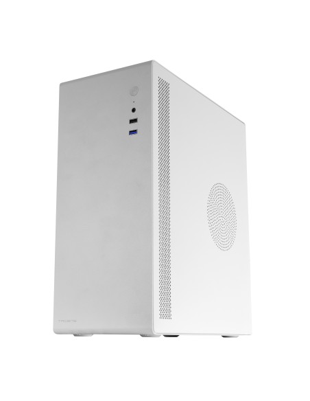 Tacens ORUMX, Caja Minitorre Slim, Micro-ATX Ultra Compacta, Estructura de Acero, Ventilador 80mm, Blanco