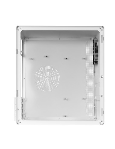Tacens ORUMX, Caja Minitorre Slim, Micro-ATX Ultra Compacta, Estructura de Acero, Ventilador 80mm, Blanco
