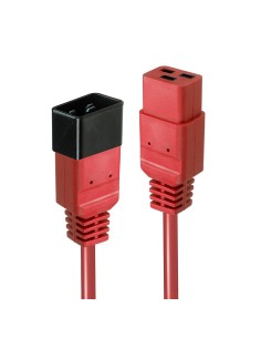Lindy 30123 cable de transmisión Rojo 1 m C19 acoplador C20 acoplador