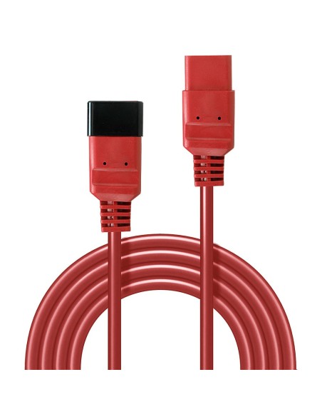 Lindy 30123 cable de transmisión Rojo 1 m C19 acoplador C20 acoplador