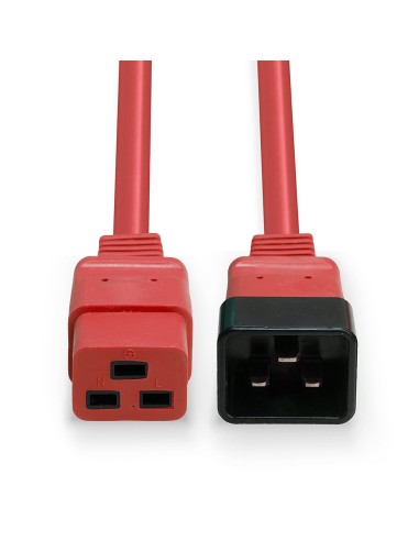 Lindy 30123 cable de transmisión Rojo 1 m C19 acoplador C20 acoplador