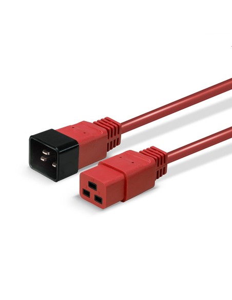 Lindy 30123 cable de transmisión Rojo 1 m C19 acoplador C20 acoplador