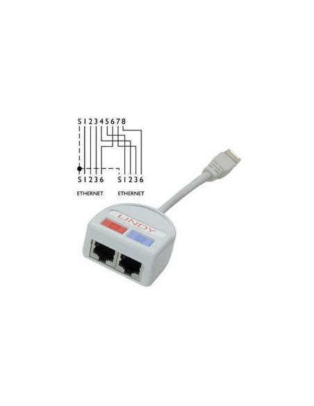 Lindy UTP Port Doubler cable de red Gris