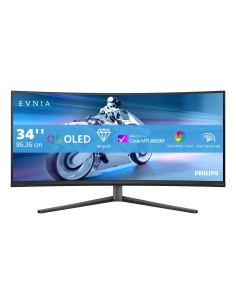 Philips Evnia 34M2C6500 00 pantalla para PC 86,4 cm (34") 3440 x 1440 Pixeles Wide Quad HD QD-OLED Gris