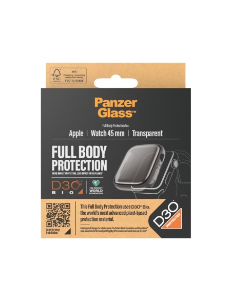 PanzerGlass ® Full Body Transparent w. D3O® Apple Watch Series 9 | 45mm Protector de pantalla 1 pieza(s)