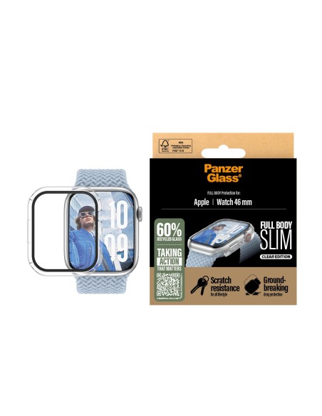 PanzerGlass ® Case Squad Full Body Slim Transparent Apple Watch Series 11 | 10 | 46mm Protector de pantalla 1 pieza(s)