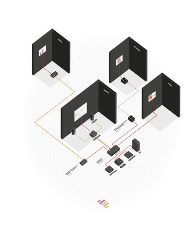 Lindy 38174 extensor audio video Transmisor y receptor de señales AV Negro