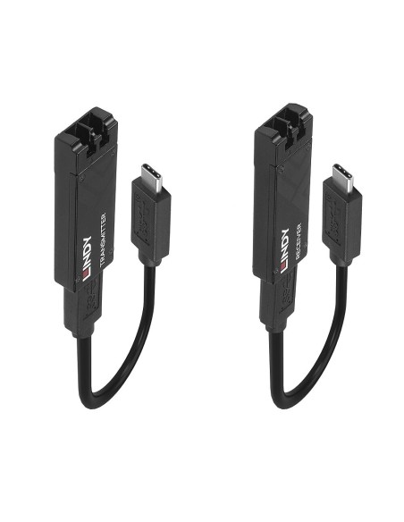 Lindy 43312 ampliador de red Transmisor y receptor de red Negro