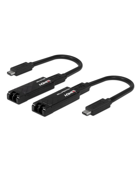 Lindy 43312 ampliador de red Transmisor y receptor de red Negro