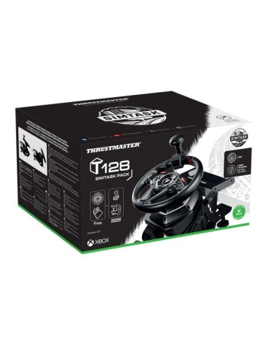 Thrustmaster T128 Negro USB Volante + Pedales Analógico PC, Xbox One, Xbox Series S, Xbox Series X