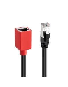 Lindy 60189 cable de red Negro, Rojo 0,2 m Cat6a