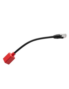 Lindy 60189 cable de red Negro, Rojo 0,2 m Cat6a 2