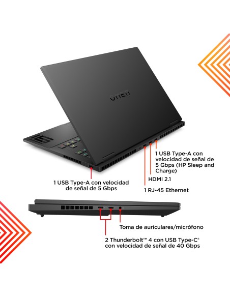 HP OMEN 16-wd0011ns Intel® Core™ i7 i7-13620H Portátil 40,9 cm (16.1") Full HD 32 GB DDR5-SDRAM 1 TB SSD NVIDIA GeForce RTX