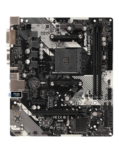 Asrock B450M-HDV R4.0 AMD B450 Zócalo AM4 micro ATX