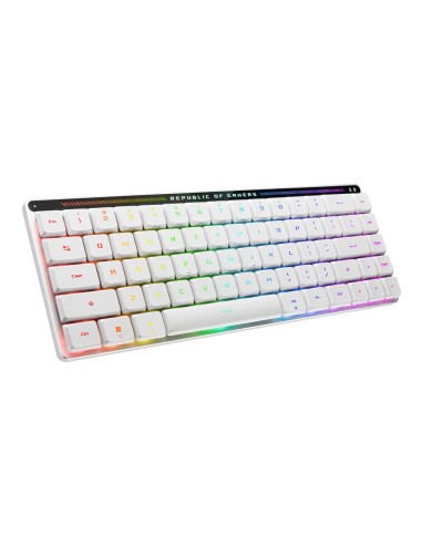 ASUS 90MP03EC-BKSA10 teclado Juego USB + RF Wireless + Bluetooth Blanco