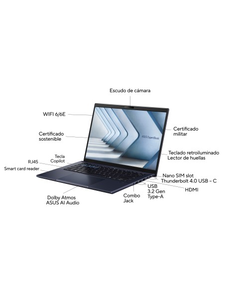 ASUS ExpertBook B5 B5404CMA-Q50223X - Ordenador Portátil 14" WUXGA (Intel Core Ultra 5 125U, 16GB RAM, 512GB SSD, Graphics,