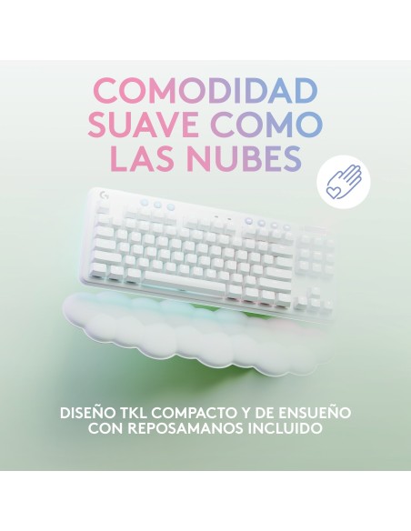 Logitech G 920-010454 teclado Juego RF Wireless + Bluetooth QWERTY Español Blanco