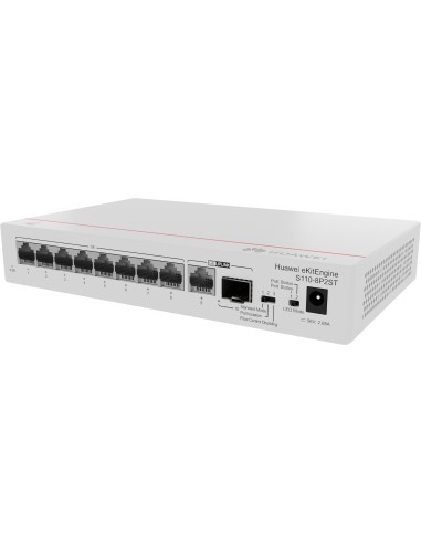 HUAWEI eKit S110 Series S110-8P2ST No administrado L2 Gigabit Ethernet (10 100 1000) Energía sobre Ethernet (PoE) Gris