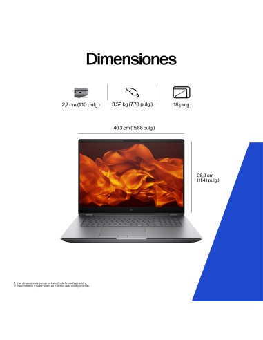 HP ZBook Fury G1i Wolf Pro Security Edition Intel Core Ultra 9 285HX Estación de trabajo móvil 45,7 cm (18") WQXGA 64 GB