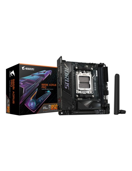 GIGABYTE B850I AORUS PRO Placa Base - Compatible con procesadores AMD Ryzen Serie 9000, VRM digital de 8+2+1 fases, hasta