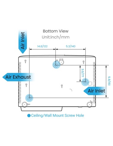 BenQ X500i Proyector de corto alcance 2200 lúmenes ANSI DLP UHD 4K (3840x2160) Negro, Blanco
