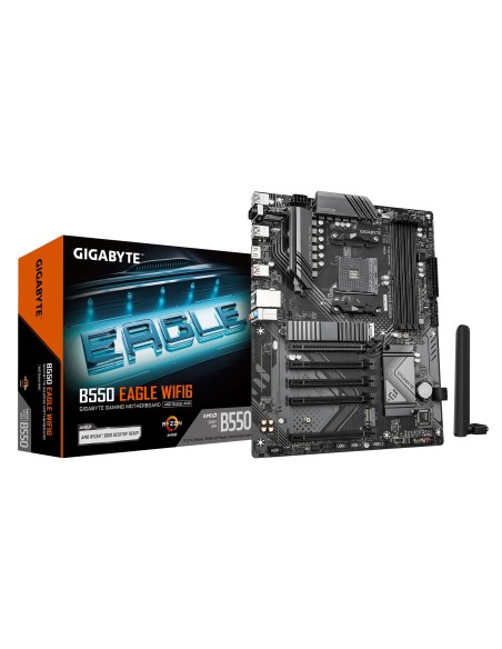 GIGABYTE B550 EAGLE WIFI6 Placa base - Procesadores AMD Ryzen serie 5000 G, VRM de 10+3+1 fases, hasta 3200 MHz DDR4, 1xPCIe