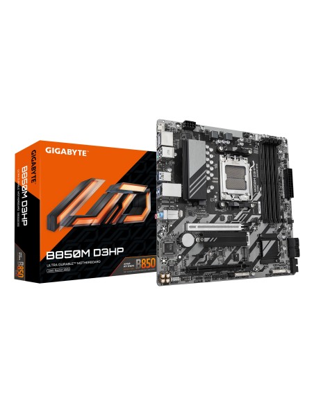 GIGABYTE B850M D3HP Placa Base - Procesadores AMD Ryzen Serie 9000, 5+2+2 fases VRM digitales, hasta 8200MHz DDR5 (OC), 1xPCIe