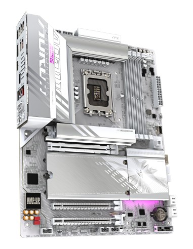 GIGABYTE Placa base Z890 AORUS ELITE WIFI7 ICE - Compatible con CPUs Intel Core Ultra (Serie 2), VRM de 16+1+2 fases, hasta