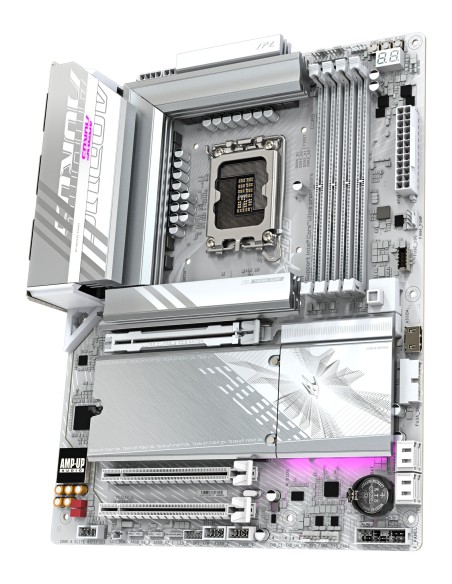 GIGABYTE Placa base Z890 AORUS ELITE WIFI7 ICE - Compatible con CPUs Intel Core Ultra (Serie 2), VRM de 16+1+2 fases, hasta