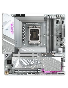 GIGABYTE Placa base Z890M AORUS ELITE WIFI7 ICE - Compatible con CPUs Intel Core Ultra (Serie 2), VRM de 12+1+2 fases, hasta 2