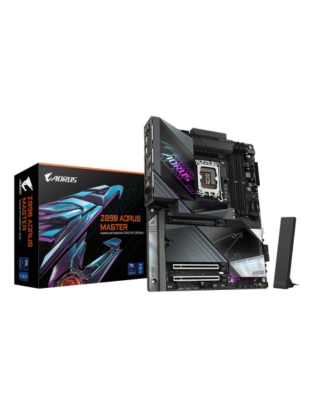 GIGABYTE Placa base Z890 AORUS MASTER - Compatible con CPUs Intel Core Ultra (Serie 2), VRM de 18+1+2 fases, hasta 9500MHz DDR5