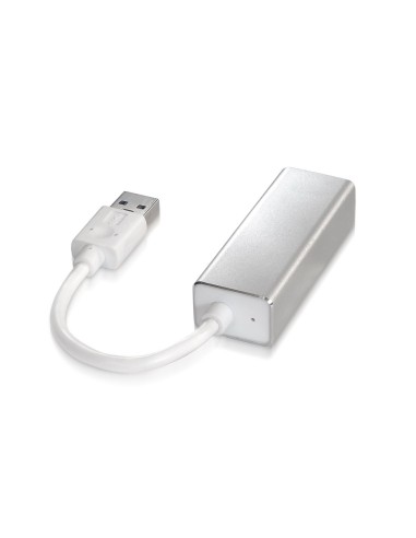 AISENS A106-0049 cambiador de género para cable RJ-45 USB 2.0 Type-A Plata, Blanco
